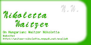 nikoletta waitzer business card